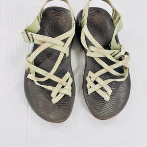 Green White Chaco Sandals size 7